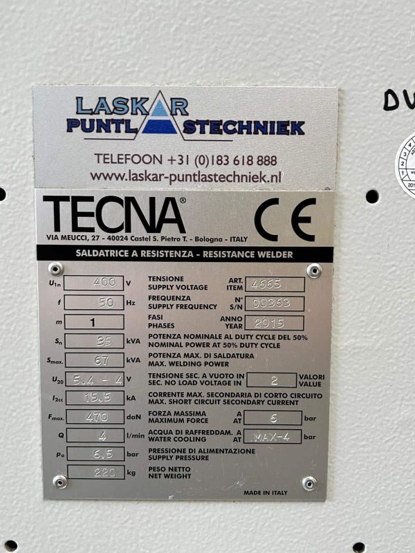 Tecna Puntlasmachine 4665 - Afbeelding 5